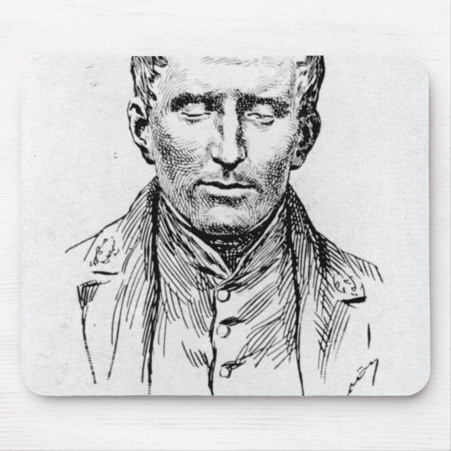 Portrait of Louis Braille Mouse Mat (Front)