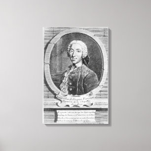 Portrait of Louis-Claude d'Aquin Canvas Print