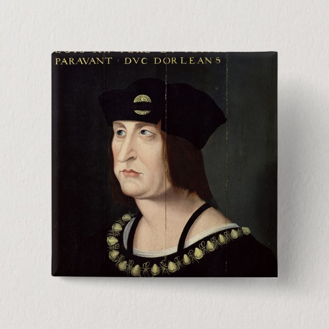 Portrait of Louis XII  King of France 15 Cm Square Badge (Front)