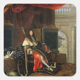 Portrait of Louis XIV 1668 Square Sticker