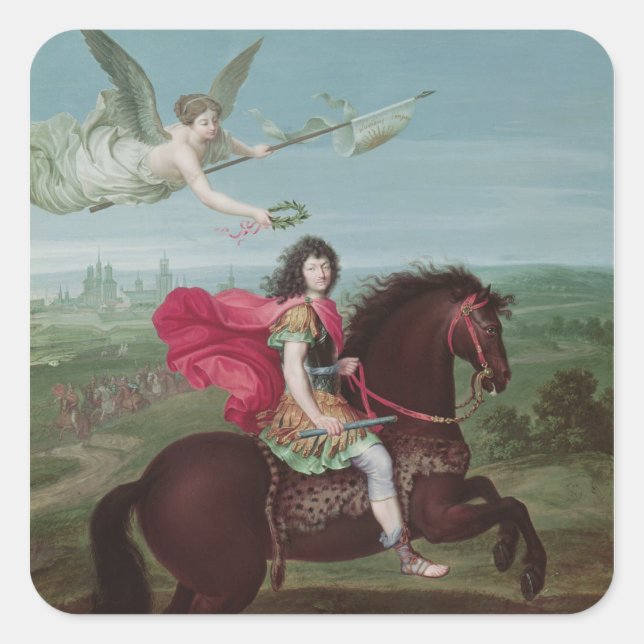 Portrait of Louis XIV 2 Square Sticker (Front)