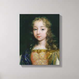 Portrait of Louis XIV as a child Canvas Print