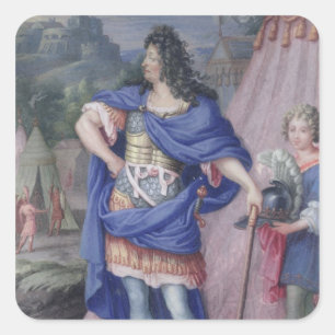 Portrait of Louis XIV  King of France Square Sticker