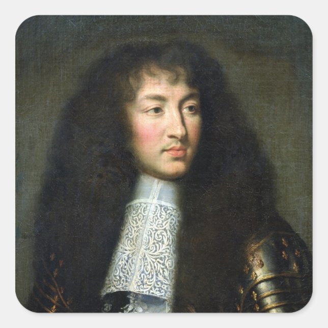 Portrait of Louis XIV Square Sticker (Front)