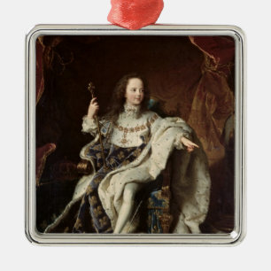 Portrait of Louis XV in Coronation Robes, 1715 Metal Tree Decoration
