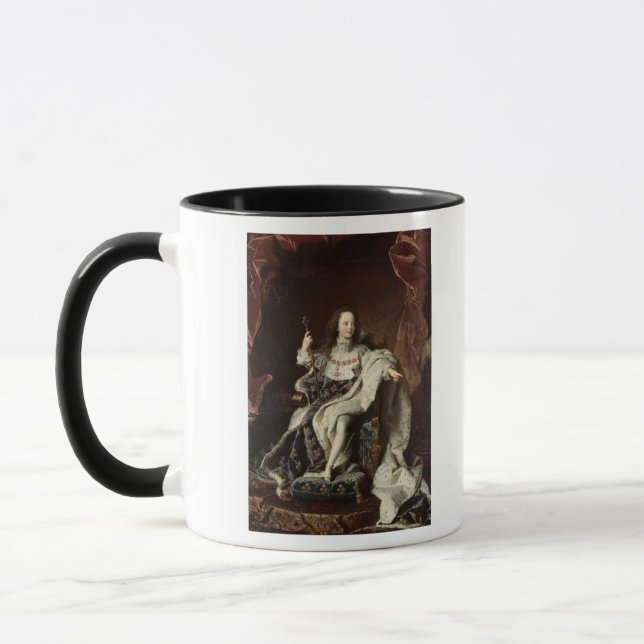 Portrait of Louis XV  in Coronation Robes, 1715 Mug (Left)