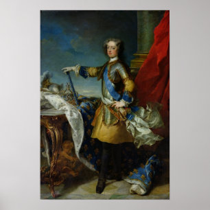 Portrait of Louis XV  King of France, c.1727 Poster