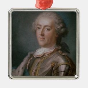 Portrait of Louis XV King of France Metal Tree Decoration