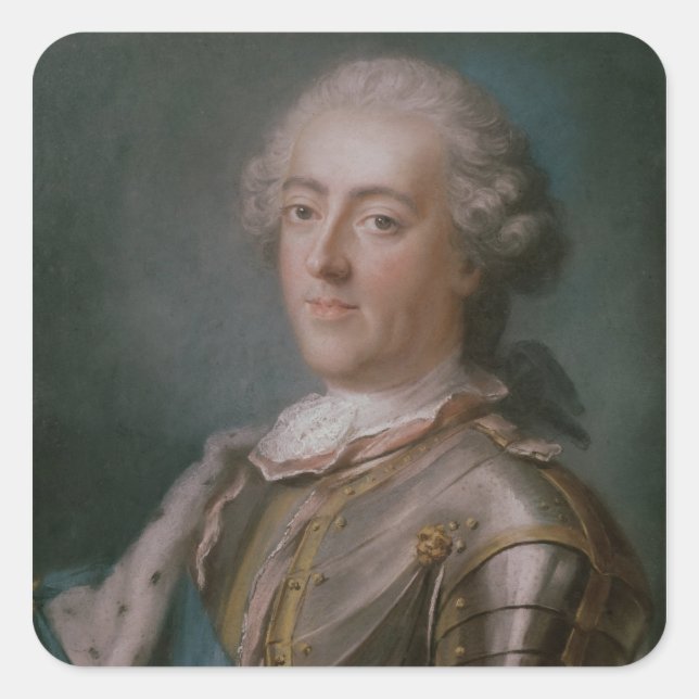 Portrait of Louis XV  King of France Square Sticker (Front)