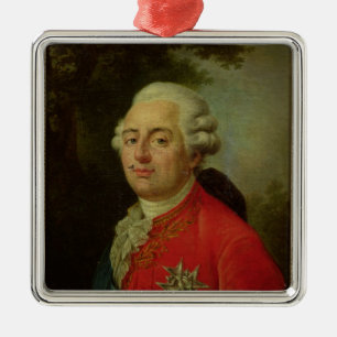 Portrait of Louis XVI King of France Metal Tree Decoration