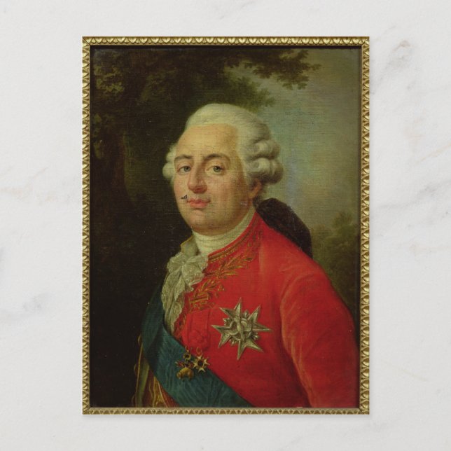 Portrait of Louis XVI  King of France Postcard (Front)