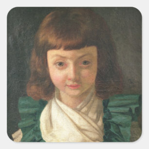 Portrait of Louis XVII  as a child, 1791 Square Sticker
