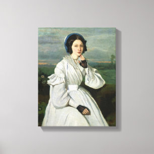 Portrait of Louise Claire Sennegon Canvas Print