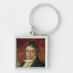 Portrait of Ludwig Van Beethoven Key Ring
