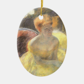 Portrait of Lydia at the Opera by Mary Cassatt Ceramic Tree Decoration