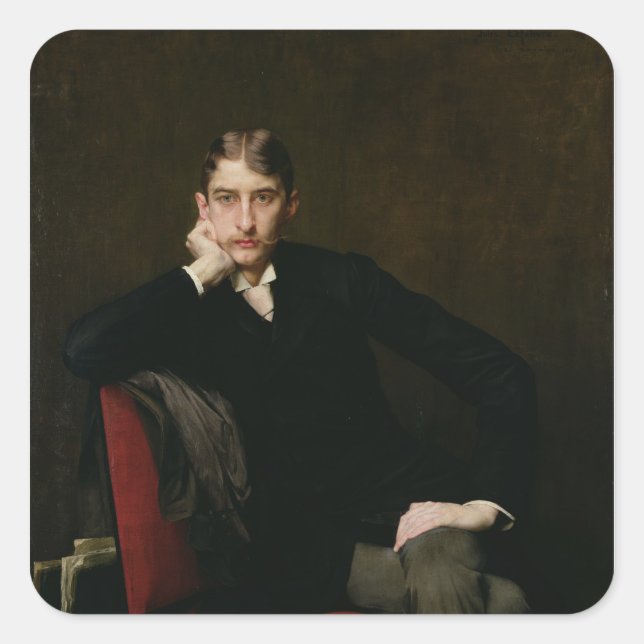 Portrait of M. Fitzgerald, 1889 Square Sticker (Front)