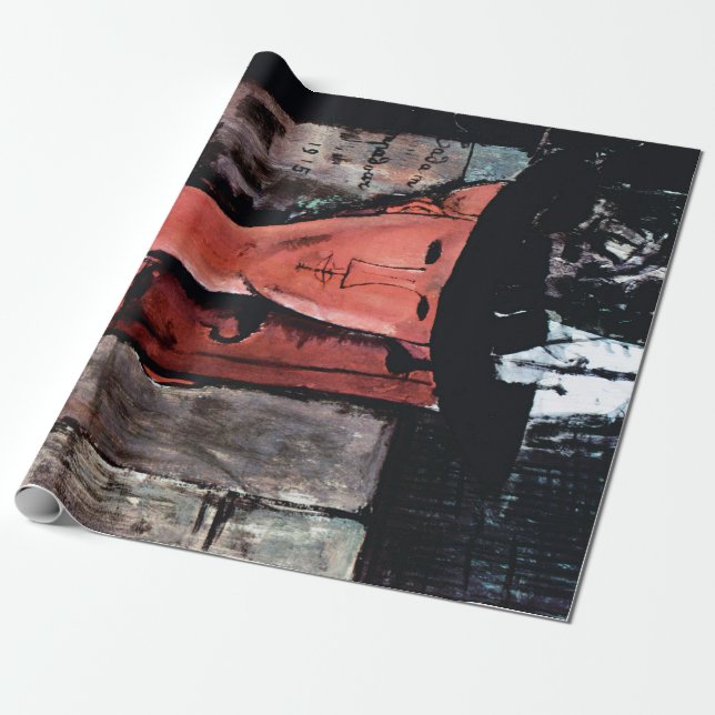 Portrait of Madam Pompadour, Modigliani Wrapping Paper (Unrolled)