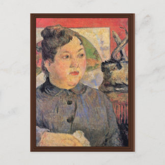 Portrait Of Madame Alexandre Kohler By Gauguin Postcard