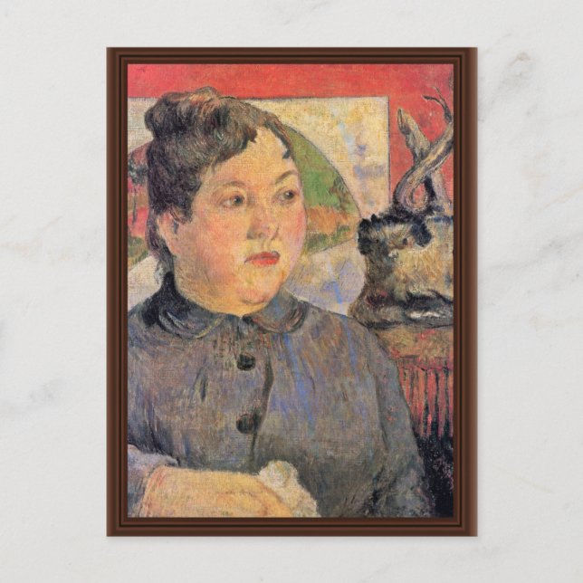 Portrait Of Madame Alexandre Kohler By Gauguin Postcard (Front)