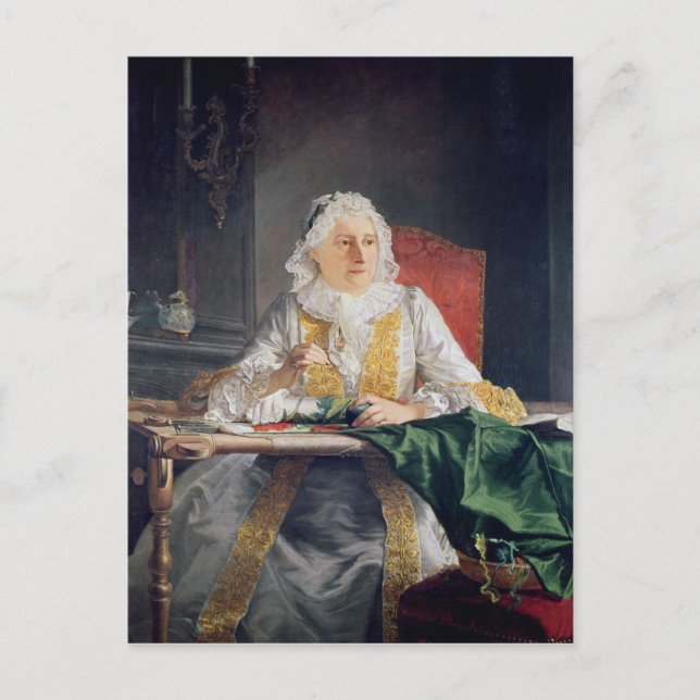 Portrait of Madame Antoine Crozat, 1741 Postcard (Front)