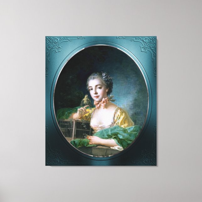 Portrait Of Madame Badouin by François Boucher Canvas Print (Front)