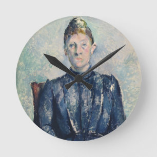 Portrait of Madame Cezanne, c.1890 (oil on canvas) Round Clock