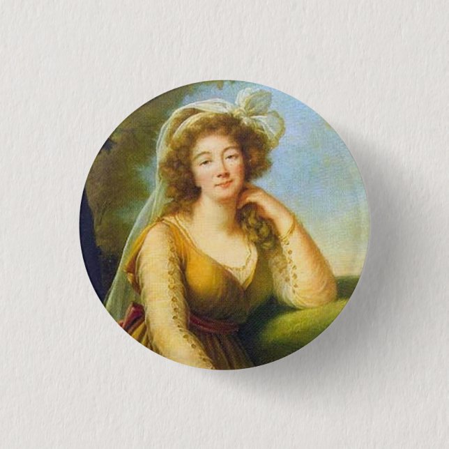 Portrait of Madame du Barry 3 Cm Round Badge (Front)