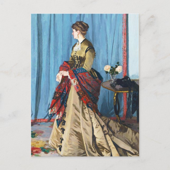 Portrait of Madame Gaudibert Claude Monet Postcard (Front)