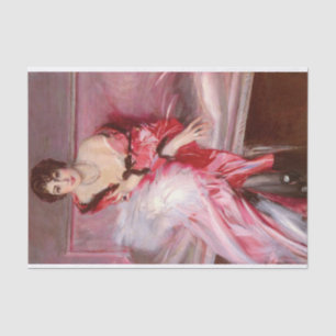 Portrait Of Madame Juillard In Red by Boldini Tissue Paper