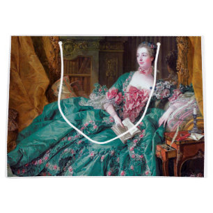 Portrait of Madame Pompadour, Boucher Large Gift Bag