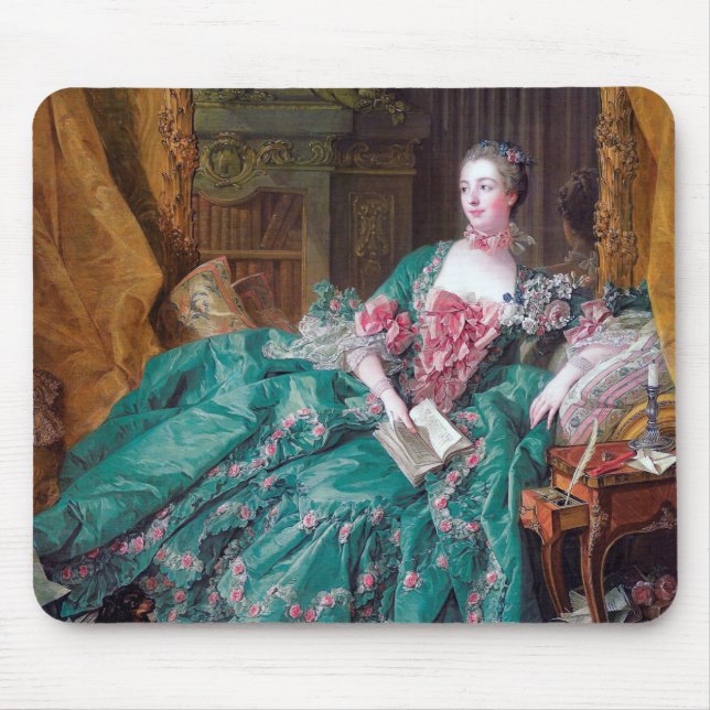 Portrait of Madame Pompadour, Boucher Mouse Mat (Front)