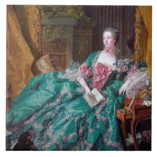 Portrait of Madame Pompadour, Boucher Tile