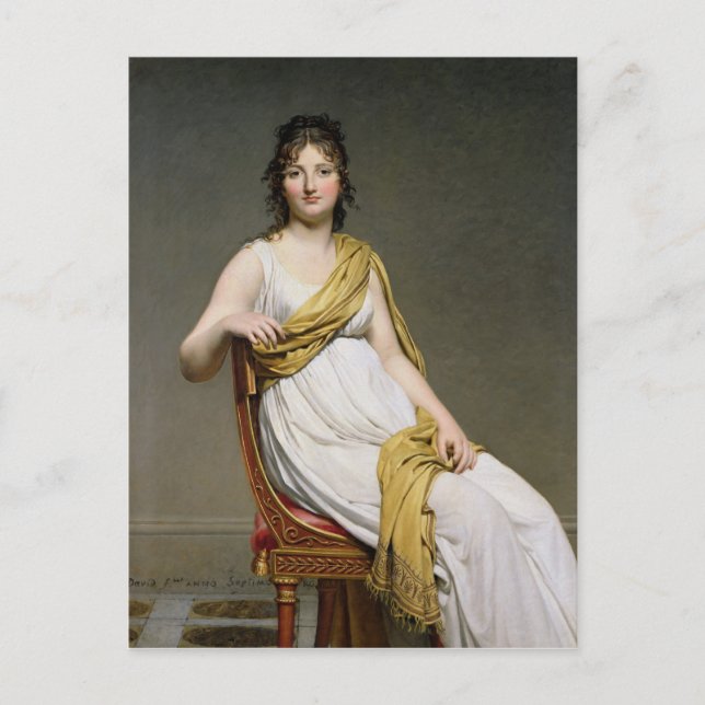 Portrait of Madame Raymond de Verninac  1798-99 Postcard (Front)