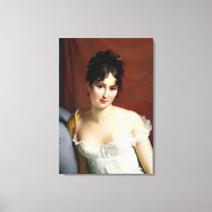 Portrait of Madame Recamier Canvas Print