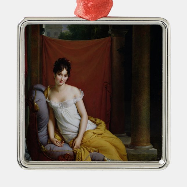 Portrait of Madame Recamier Metal Tree Decoration (Front)
