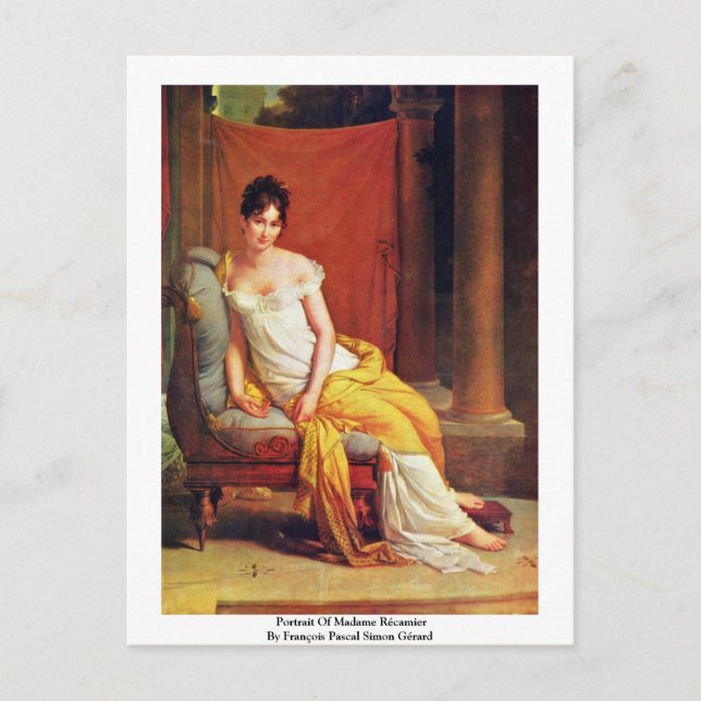 Portrait Of Madame Récamier Postcard (Front)