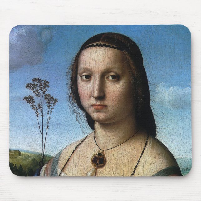 Portrait of Maddalena Doni by Raphael or Raffaello Mouse Mat (Front)