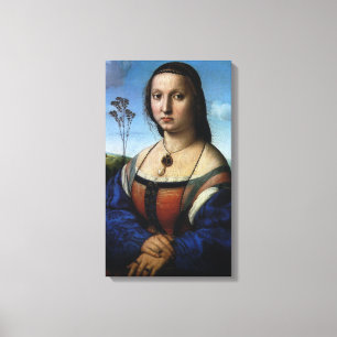Portrait of Maddalena Doni by Raphael Sanzio Canvas Print