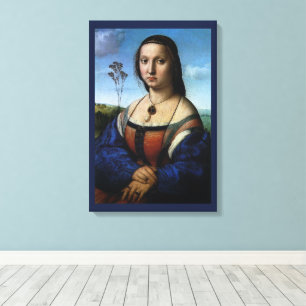 Portrait of Maddalena Doni by Raphael Sanzio Canvas Print