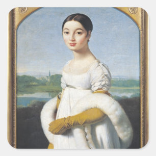 Portrait of Mademoiselle Caroline Riviere  1805 Square Sticker