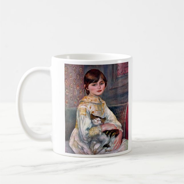 Portrait of Mademoiselle Julie Manet by Renoir Coffee Mug (Left)