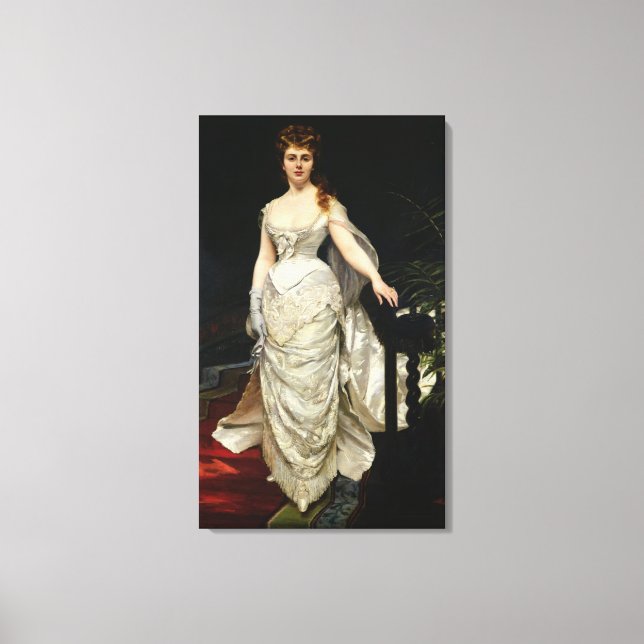 Portrait of Mademoiselle X, 1873 Canvas Print (Front)