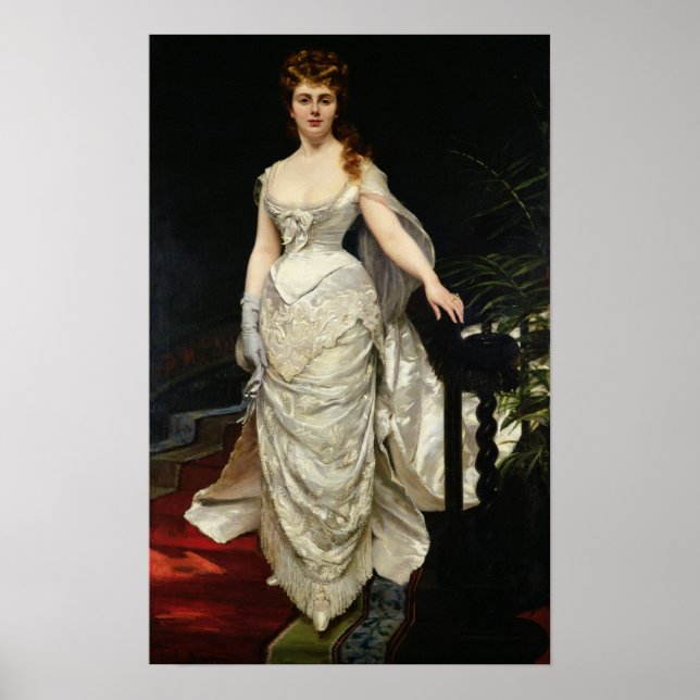 Portrait of Mademoiselle X, 1873 Poster (Front)