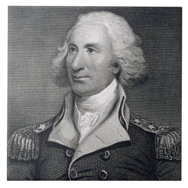 Portrait of Major General Philip Schuyler, engrave Tile (Front)