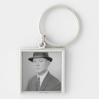 Portrait of Man Key Ring