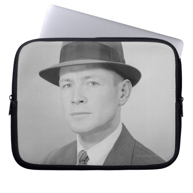 Portrait of Man Laptop Sleeve (Front)