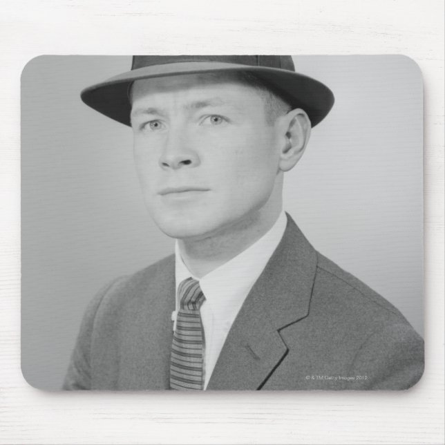 Portrait of Man Mouse Mat (Front)