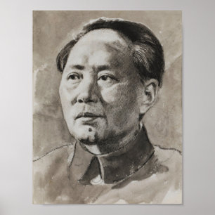 Portrait of Mao Zedong by Xu Beihong Poster