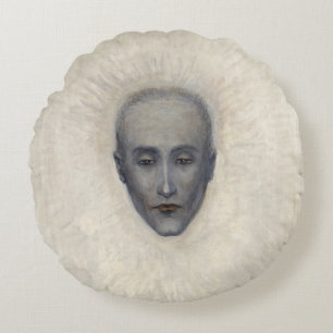 Portrait of Marcel Duchamp by Florine Stettheimer Round Cushion