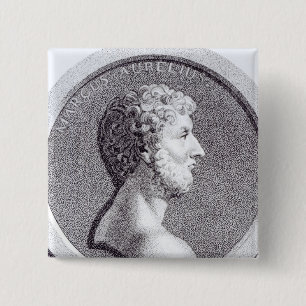 Portrait of Marcus Aurelius 15 Cm Square Badge